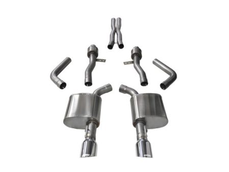 Corsa 2015-2023 Dodge Charger SRT   Scat Pack   R T 6.4L Polished Sport Cat-Back Exhaust Hot on Sale