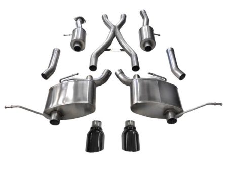 Corsa 2011-2021 Jeep Grand Cherokee Black 2.5in Dual Rear Exit Cat-Back Exhaust Discount