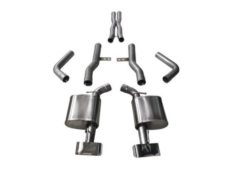 Corsa 2015-2023 Dodge Challenger SRT   Scat Pack   R T 6.4L Polished Xtreme Cat-Back Exhaust Online Sale