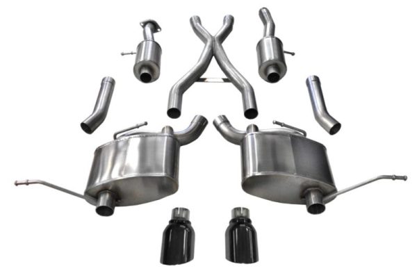 Corsa 2011-2021 Jeep Grand Cherokee 3.6L 2.5in Dual Rear Exit Sport Exhaust w  4.5in Black Tips Fashion