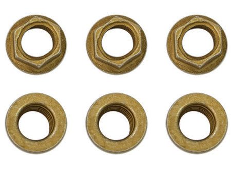 Moroso 1 4in-28 Zinc Flange Nut w  Washer Face  - 10 Pack Cheap