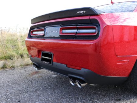 Corsa 2015-2023 Dodge Challenger Hellcat Dual Rear Exit Sport Exhaust w  3.5in Polished Tips Online Sale