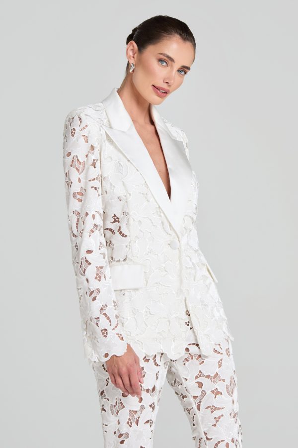 Valia White Blazer Discount