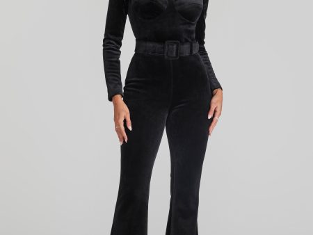 Natalia Black Jumpsuit Hot on Sale