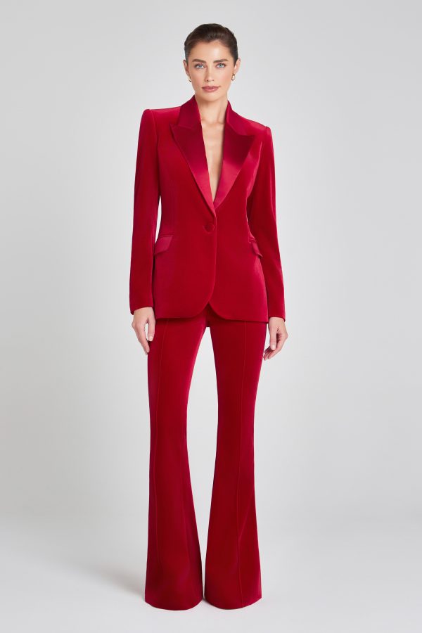 Beatrice Red Blazer Cheap