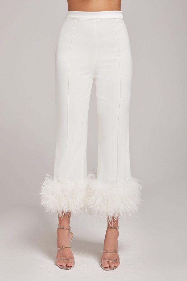 Margot White Trousers For Cheap