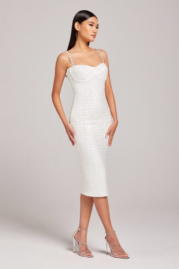 Nina White Dress For Discount