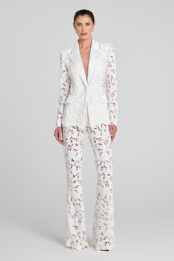 Valia White Blazer Discount