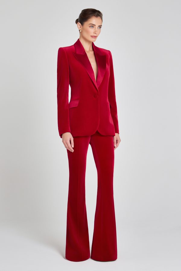 Beatrice Red Blazer Cheap