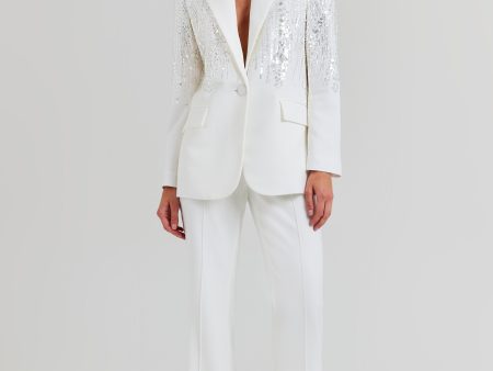 Lucille White Blazer Sale