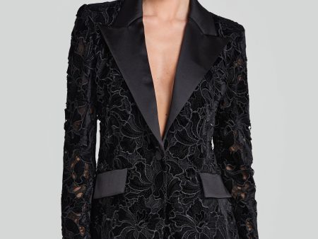 Valia Black Blazer Hot on Sale