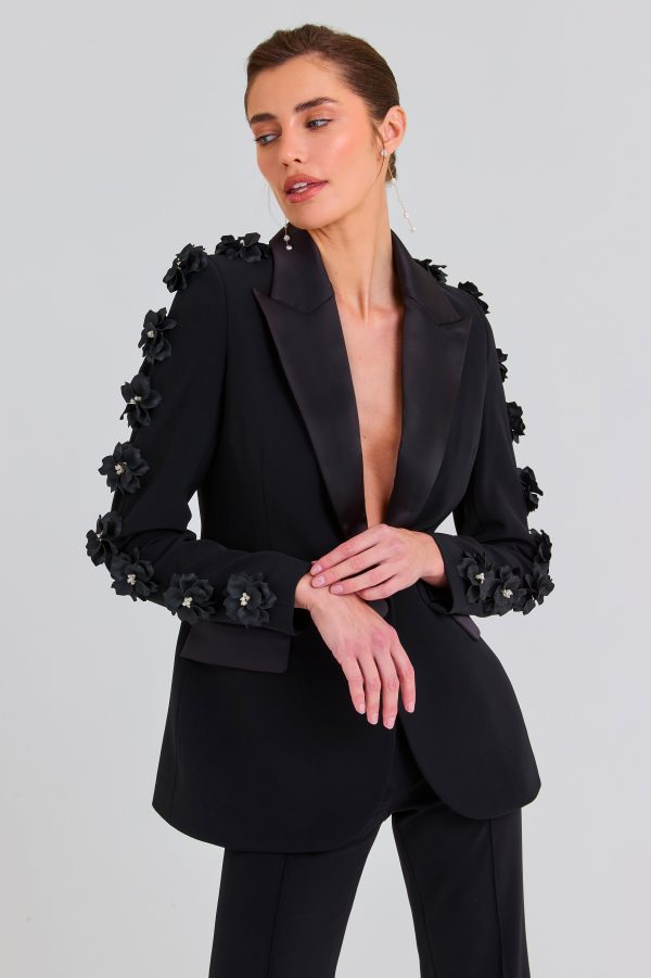 Leonie Black Blazer Cheap