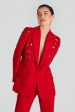 Lucille Red Blazer Hot on Sale