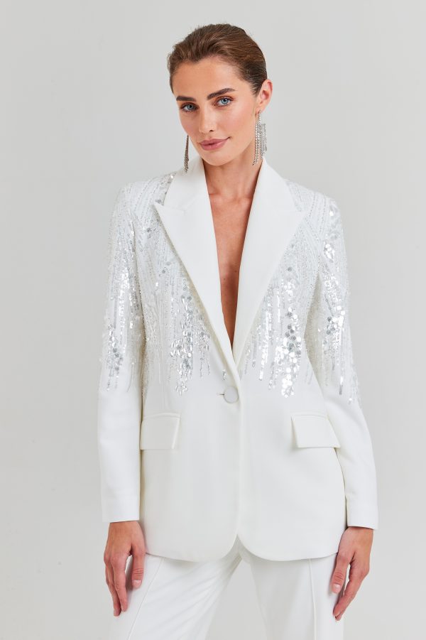 Lucille White Blazer Sale